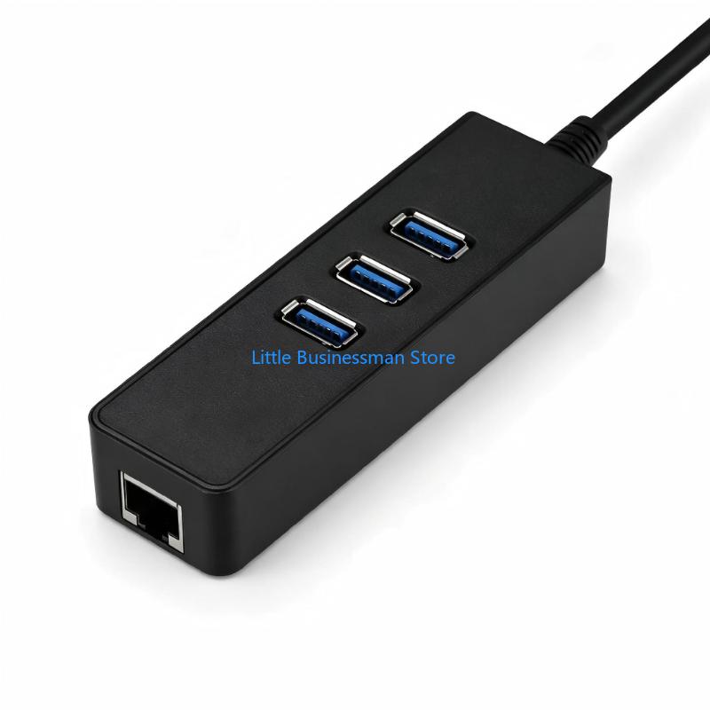 Laptop Accessories That You Need - محول USB Ethernet مزود بثلاثة منافذ