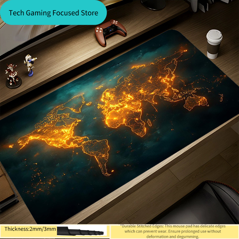 لوحة ماوس بتصميم خريطة العالم، - مراجعة Laptop Accessories World وسعره