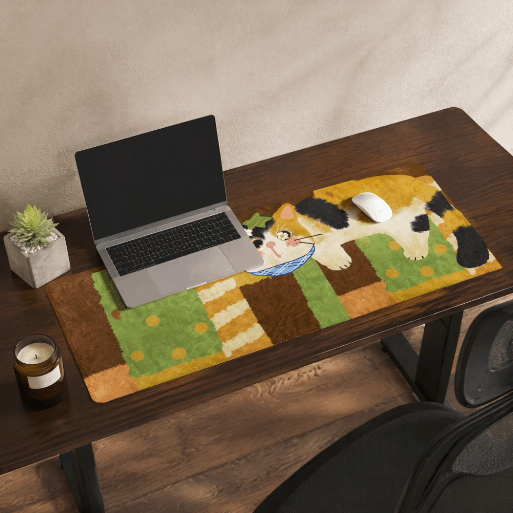 لوحة ماوس مطاطية بنقشة قطة كرت - مراجعة Laptop Accessories Writing Pad وسعره